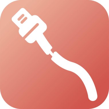 Kırık Kablo ağ simgesi, basit vektör illüstrasyonu