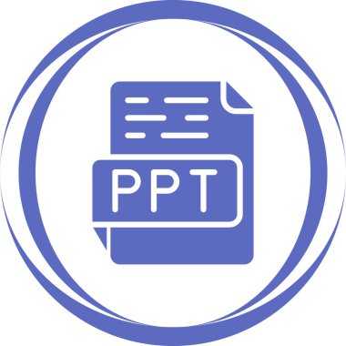 ppt dosya simgesi, vektör illüstrasyonu basit tasarım