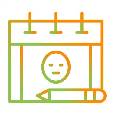 Çizim kitabı Beyaz Arkaplanda İzole Edilmiş Modern Basit Vektör Simgesi 