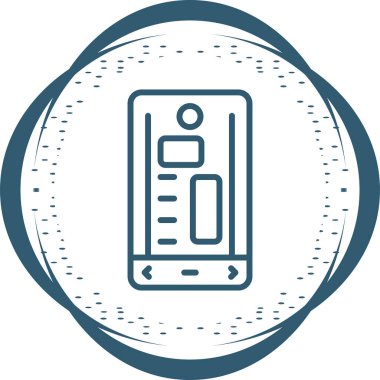 akıllı telefon simgesi, vektör illüstrasyonu basit tasarım