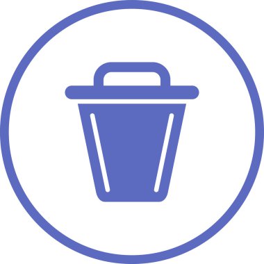 Çöp kutusu simgesi vektör illüstrasyonu