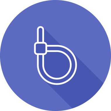 Kablo bağı simgesi, vektör illüstrasyonu basit tasarım