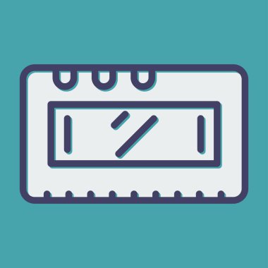 Lcd ekran simgesi, vektör illüstrasyonu basit tasarım