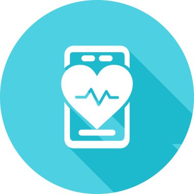 Sağlık Uygulaması simgesi, vektör illüstrasyonu basit tasarım