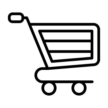 alışveriş simgesi vektör illüstrasyonu 