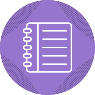 Ders kitabı simgesi, vektör illüstrasyonu basit tasarım