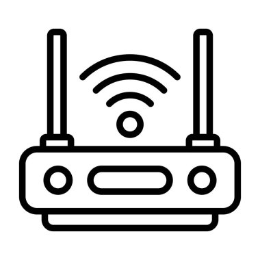 Wi-fi yönlendirici. Web simgesi basit illüstrasyon
