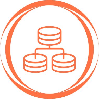 Reseller sunucu simgesi, vektör illüstrasyonu  