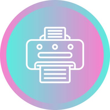 Yazıcı. Web simgesi basit illüstrasyon