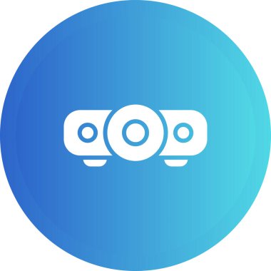 Web sitesi, Mobil, Sunum ve Logo Tasarımı için Projektör Simgesi. Vektör İllüstrasyonu