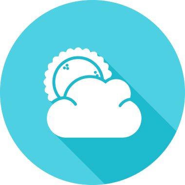 Güneşli hava ikonu, vektör illüstrasyonu basit tasarım