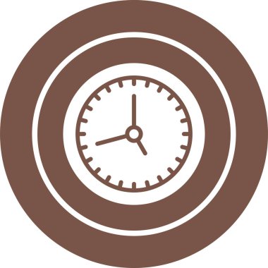 Saat web simgesi, basit vektör illüstrasyonu