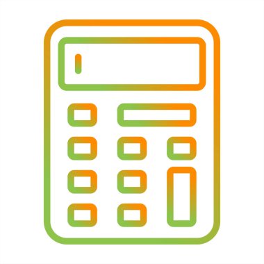 hesap makinesi web simgesi, vektör illüstrasyonu 