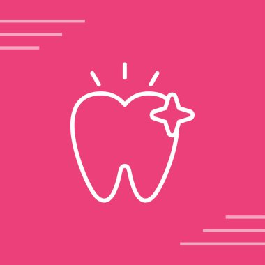 Diş simgesi web basit illüstrasyon