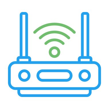 Wi-fi yönlendirici. Web simgesi basit illüstrasyon