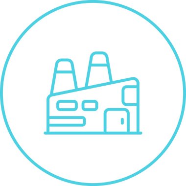 Fabrika Simgesi, Web Tasarımı Düğmesi, Vektör İllüstrasyonu