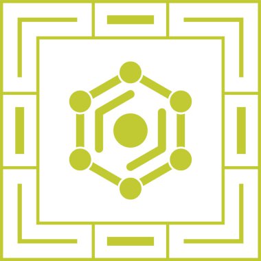 Basit bir altıgen simgesi, web basit illüstrasyonu