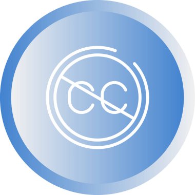 Uygulamalar ve web siteleri için kapatılan altyazı veya altyazı düz vektör simgesi