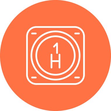 Periyodik tablonun hidrojen kimyasal elementinin web çizimi