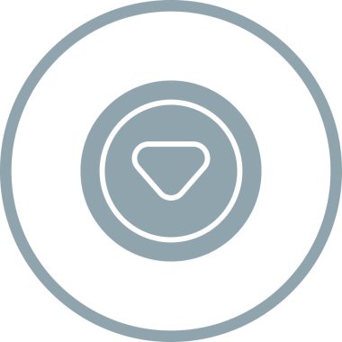 Caret Aşağı satır vektör simgesi