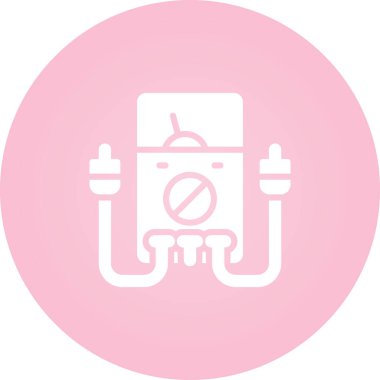 Çoklu metre web simgesi vektör illüstrasyonu