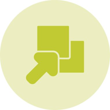 Üst üste bindirme simgesinin vektör ilülasyonu