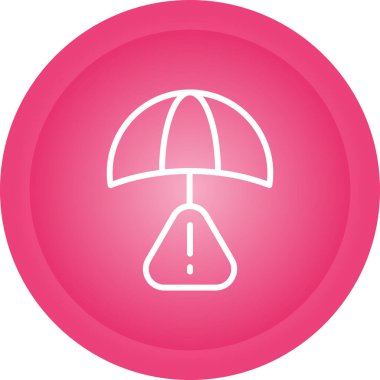 Sigorta simgesi beyaz arka plan üzerinde izole 