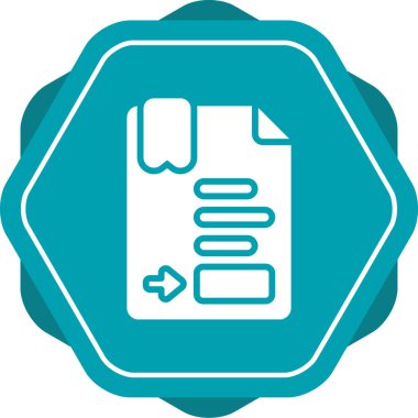 Satır simgesinin vektör illüstrasyonu