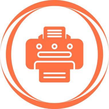 Yazıcı. Web simgesi basit illüstrasyon