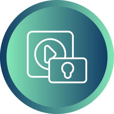 Kilitli ağ simgesi, vektör illüstrasyonu  