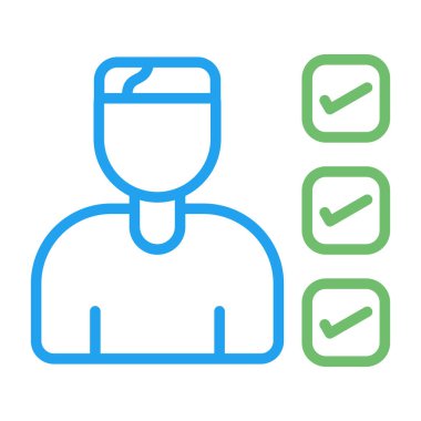 Kullanıcı Deneme Simgesi Beyaz Arkaplanda İzole Edildi 