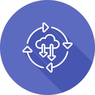 Sürekli Sevk Ağı ikonu vektör illüstrasyonu 