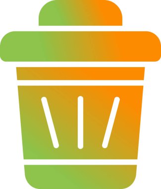 Çöp kutusu simgesi vektör illüstrasyonu