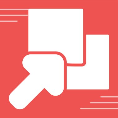 Üst üste bindirme simgesinin vektör ilülasyonu