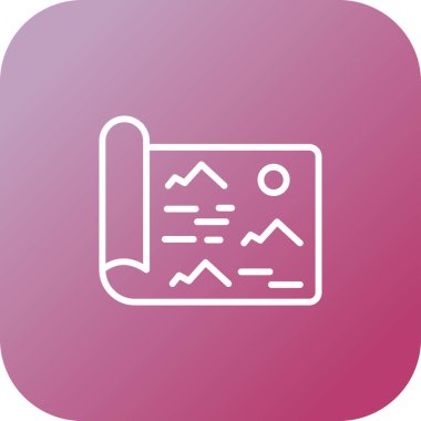 Bir harita simgesinin vektör illüstrasyonu