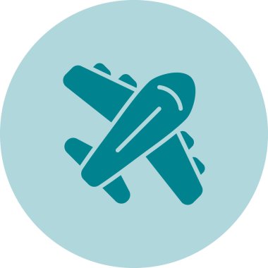 uçak web simgesi, vektör illüstrasyonu 