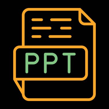 ppt dosya simgesi, vektör illüstrasyonu basit tasarım