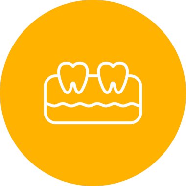 diş simgesi web basit illüstrasyon