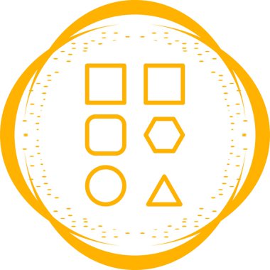 Soyut geometrik şekiller kümesi, vektör illüstrasyonu 