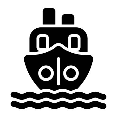 Gemi. Web simgesi basit illüstrasyon 