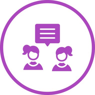 Tartışın. Web simgesi vektör illüstrasyonu