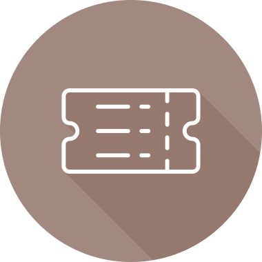 Bilet web simgesi, basit vektör illüstrasyonu