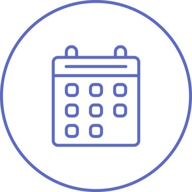 vektör Takvimi Simgesi illüstrasyonu   