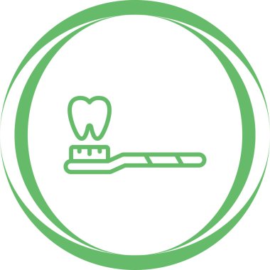 diş fırçası simgesi web basit illüstrasyon