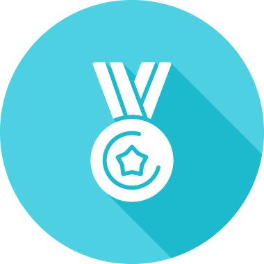 Madalya web simgesi, basit vektör illüstrasyonu