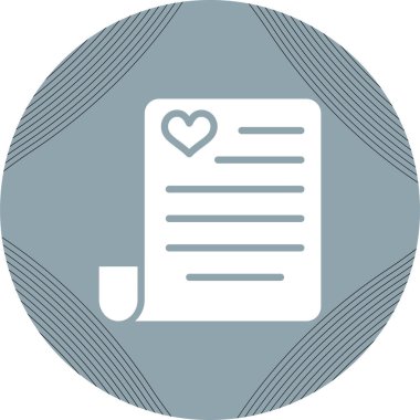 Aşk şiiri ikonu vektör illüstrasyonu