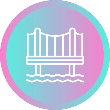 Köprü. Web simgesi basit illüstrasyon