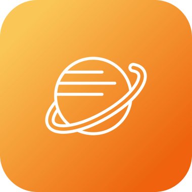 Gezegen web simgesi vektör illüstrasyonu 