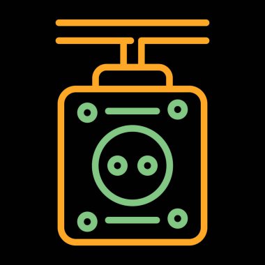 Kablo ağ simgesi basit illüstrasyon