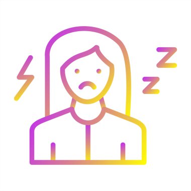 Yorgunluk web simgesi basit illüstrasyon